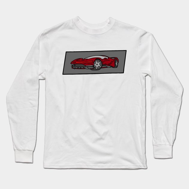 front of a luxury car Long Sleeve T-Shirt by fokaction